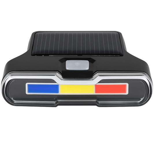 SolarGuard - פנס אחורי נטען סולארית עם חיישן אור