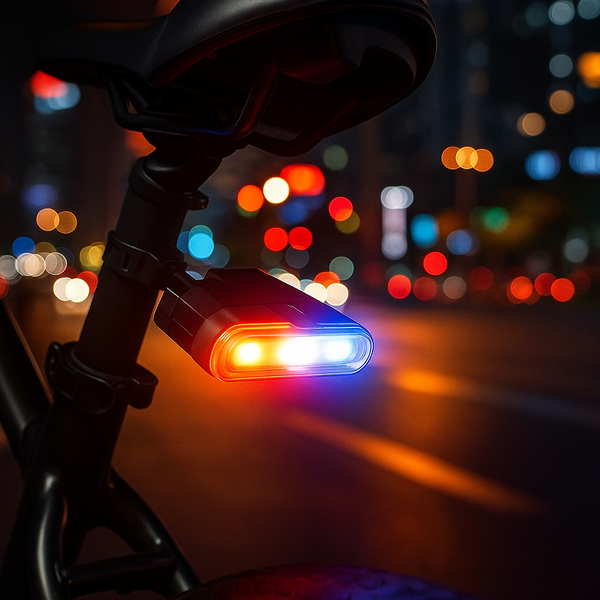 SolarGuard - פנס אחורי נטען סולארית עם חיישן אור